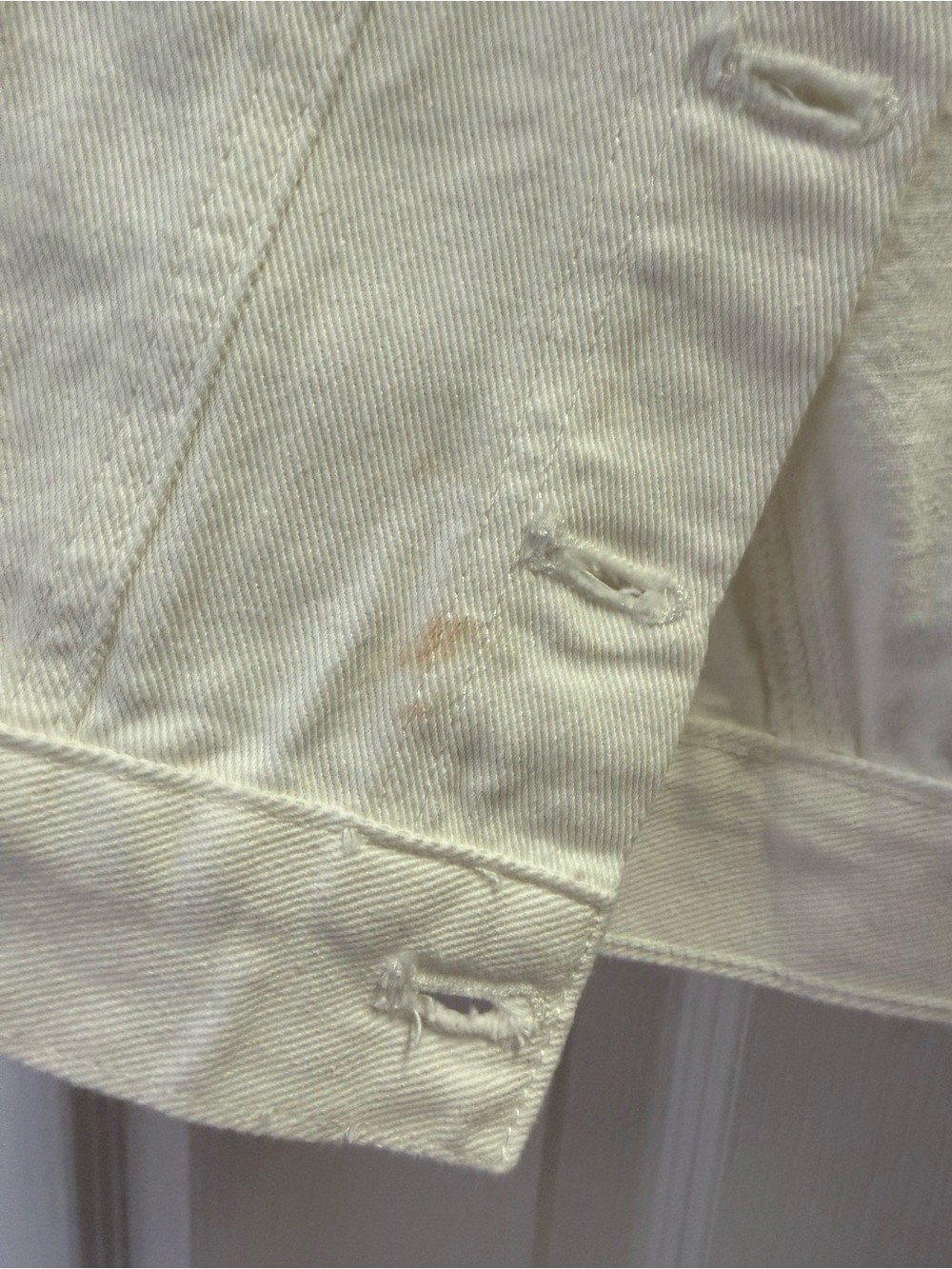 Zeagoo Cropped White Denim Jean Jacket Size Small - Picture 2 of 4